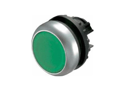 Кнопка плоская M22S-D-G без фиксации. зеленый. P67. IP69K 216597 EATON