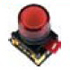 Лампа AL-22TE сигнальная d22мм красный неон-230В цилиндр - SQ0702-0010 - TDM