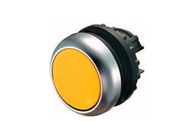 Кнопка плоская M22-DL-Y без фиксаци желтый с подсветкой IP68 216929 EATON